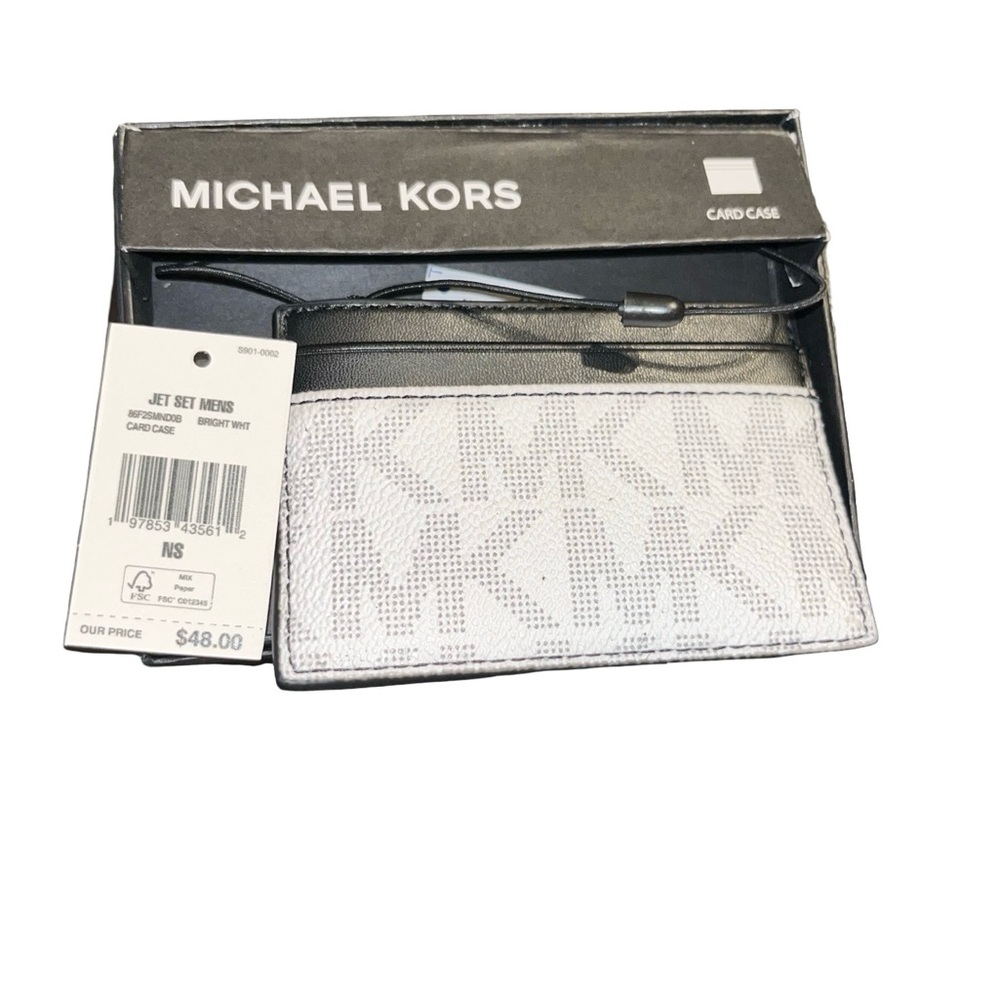 Michael Kors Men's Card Holder - Black and White